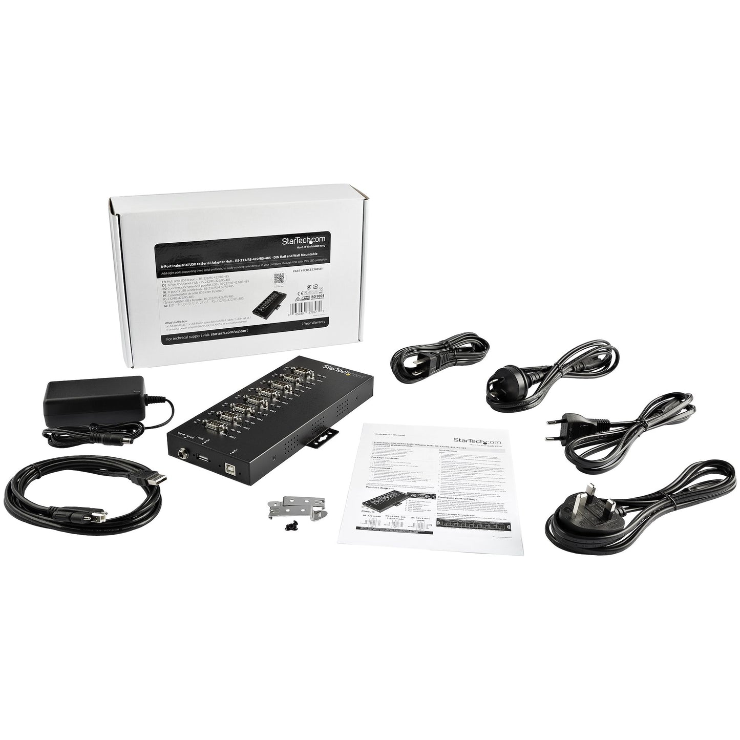 Adaptador Convertidor USB a 8 Adaptadores Puertos Serial DB9 Industrial