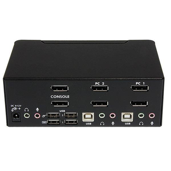 STARTECH CONSIG CONMUTADOR SWITCH KVM 2 PUERTOSPERP USB AUDIO DISPLAYPORT DOBLE
