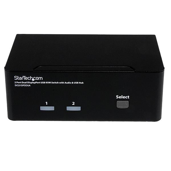 STARTECH CONSIG CONMUTADOR SWITCH KVM 2 PUERTOSPERP USB AUDIO DISPLAYPORT DOBLE