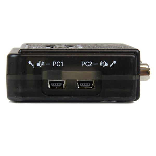 StarTech Juego de Conmutador Switch KVM de 2 puertos con todo incluido, USB, Audio y Video VGA, 2 Computadores, VGA, 2048 x 1536