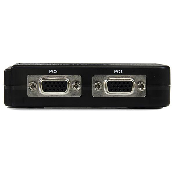 StarTech Juego de Conmutador Switch KVM de 2 puertos con todo incluido, USB, Audio y Video VGA, 2 Computadores, VGA, 2048 x 1536