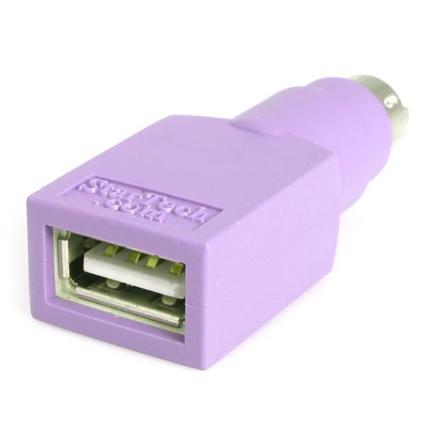 Adaptador Teclado USB a conector PS/2 PS2 MiniDIN, Hembra USB, Macho Mini-DIN, Púrpura