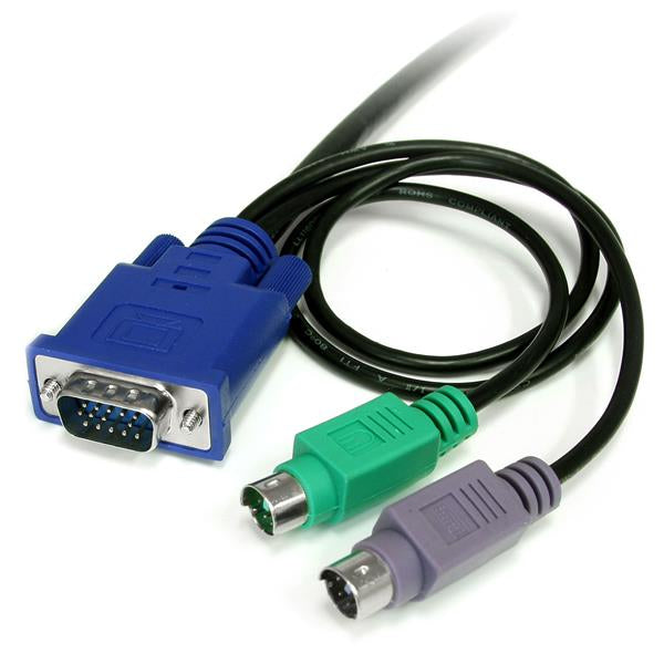 STARTECH CONSIG CABLE KVM 1.8M ULTRA DELGADO CABL VGA PS2 HD15 MACHO A MACHO .