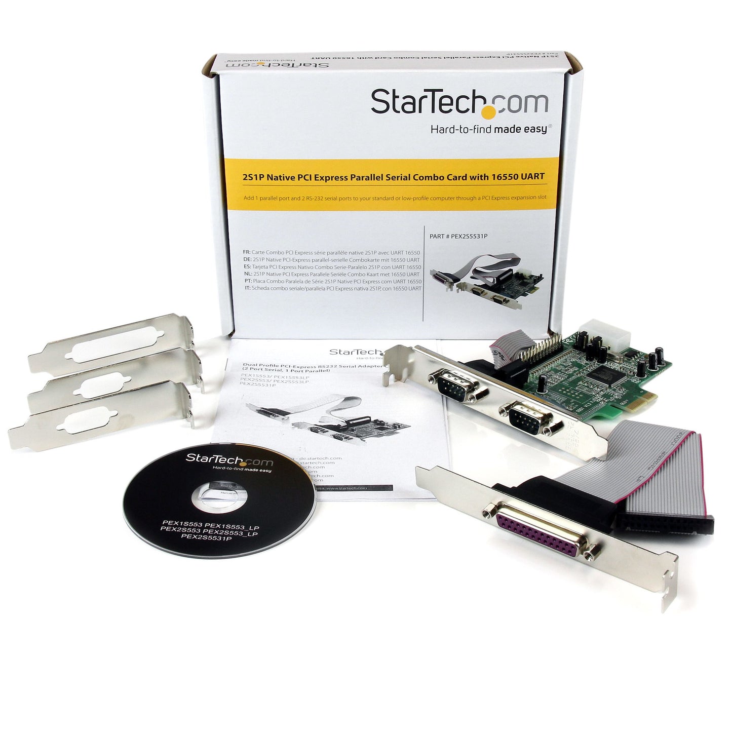 STARTECH CONSIG TARJETA ADAPTADORA PCI EXPRESS CTLR 2 PUERTOS SERIAL 1 PARALELO RS23.