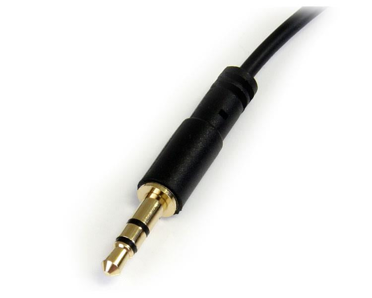 STARTECH CONSIG CABLE DELGADO 91CM AUDIO MINI CABL JACK 3.5MM ANGULO DERECHO MACHO .