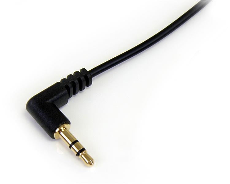 STARTECH CONSIG CABLE DELGADO 91CM AUDIO MINI CABL JACK 3.5MM ANGULO DERECHO MACHO .
