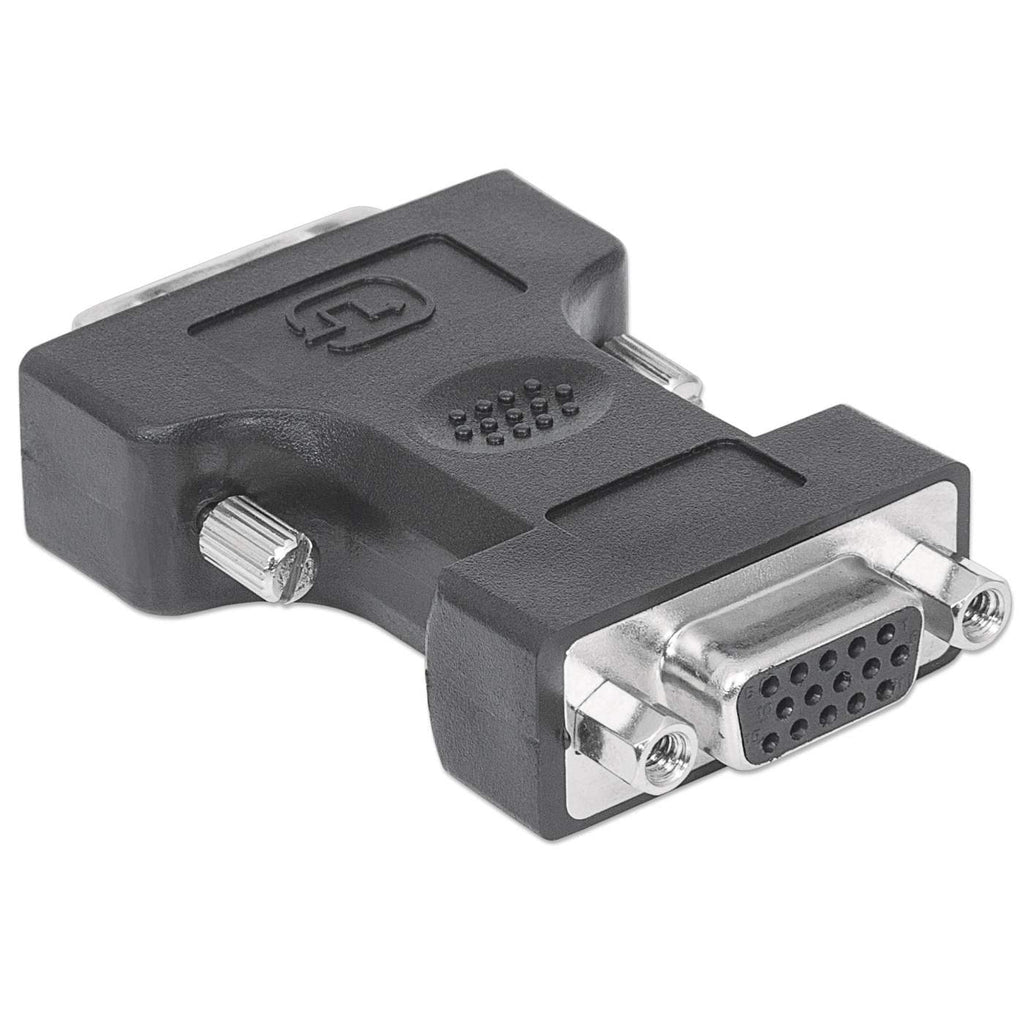 Adaptador DVI A&D 29M MANHATTAN HD15H - 1 x 15-pin HD-15 VGA Female - Níquel Conector - Negro