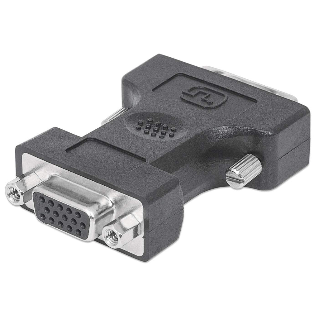 Adaptador DVI A&D 29M MANHATTAN HD15H - 1 x 15-pin HD-15 VGA Female - Níquel Conector - Negro