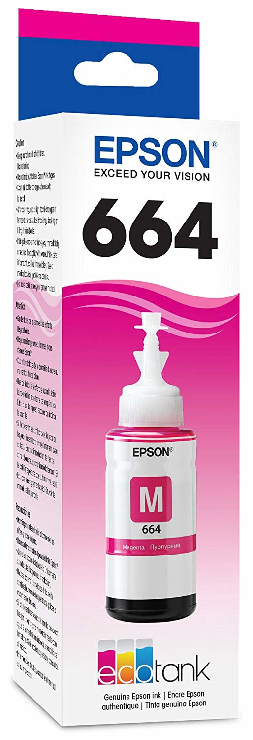 Kit de Relleno de Tinta Epson T664, Magenta, 70 mL