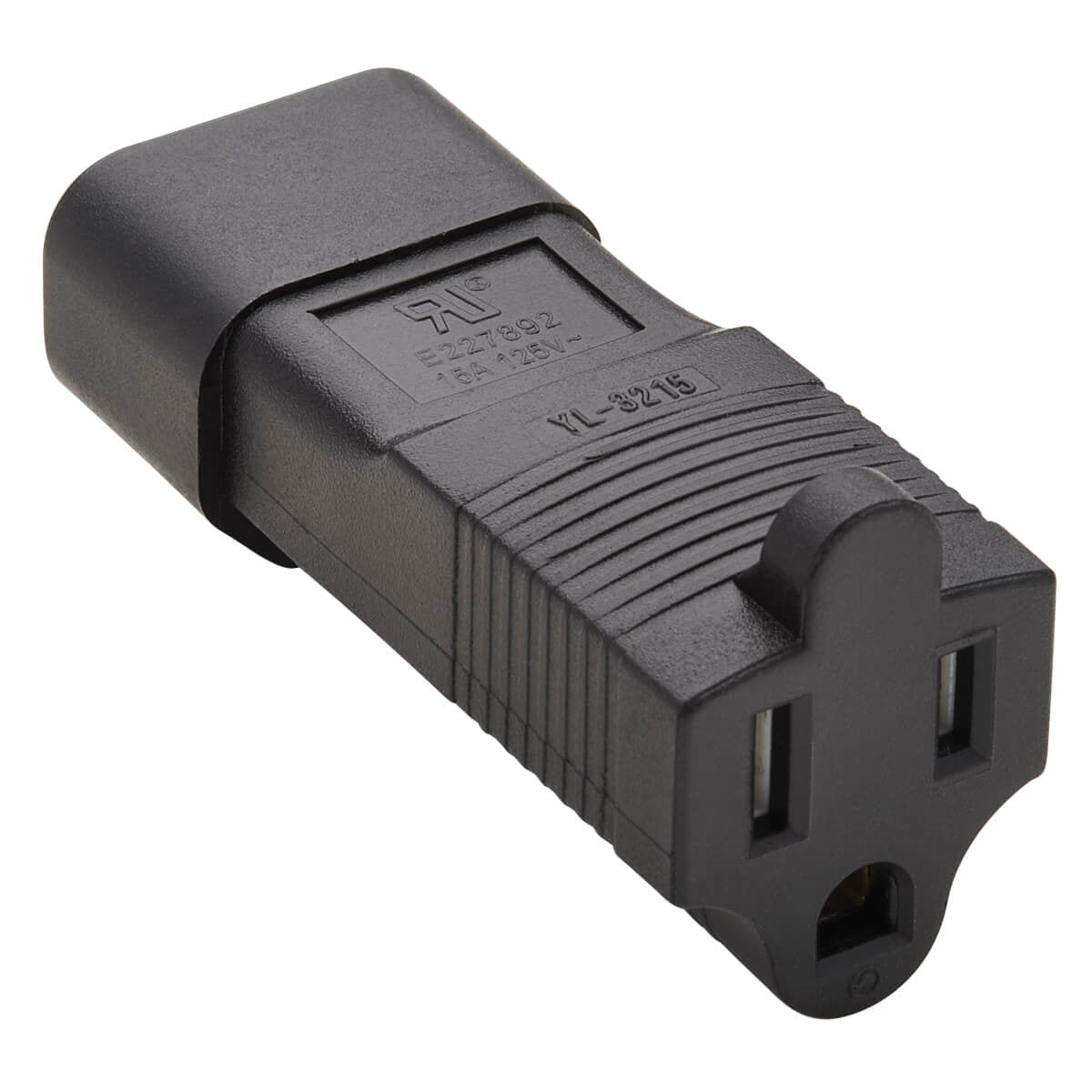 Cable Adaptador de Alimentación 5-15R TO C14 15A 125V Black