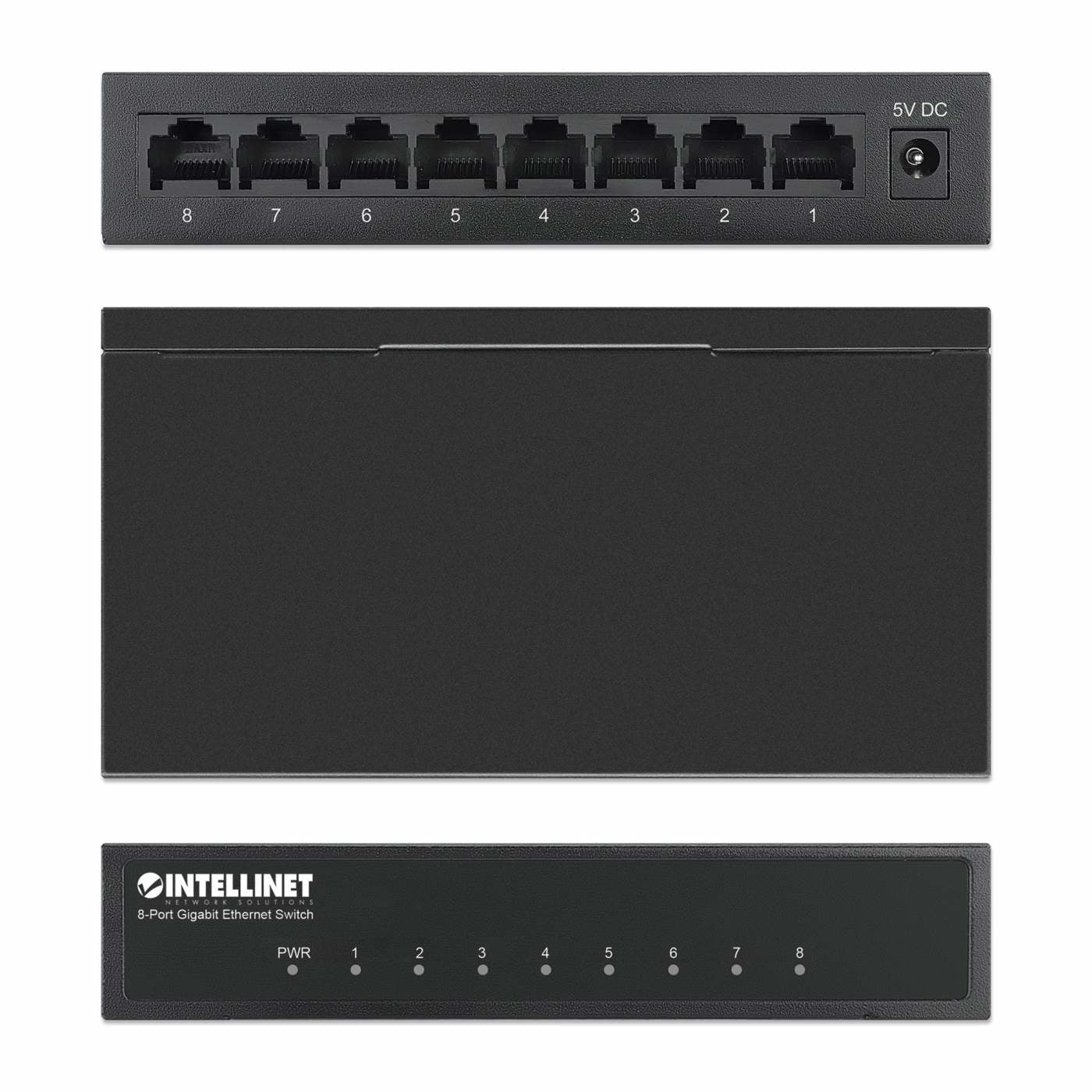 IC INTRACOM SWITCH 8 PTOS RJ45 GIGABIT PERP 10/100/1000 ESCRITORIO METAL