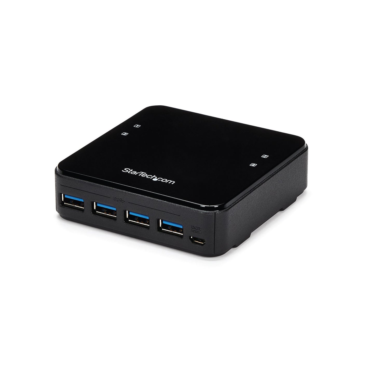 Switch Conmutador USB 3.0 STARTECH 4x4 para Compartir Dispositivos Periféricos - 5Gbps - 8 puertos USB, color negro