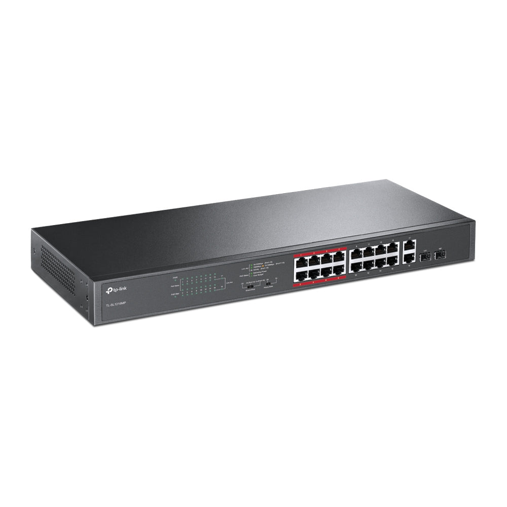 TP-LINK SWITCH DE MONTAJE EN BASTIDOR PERP GIGABIT DE 18 PUERTOS CON 16 PUERT