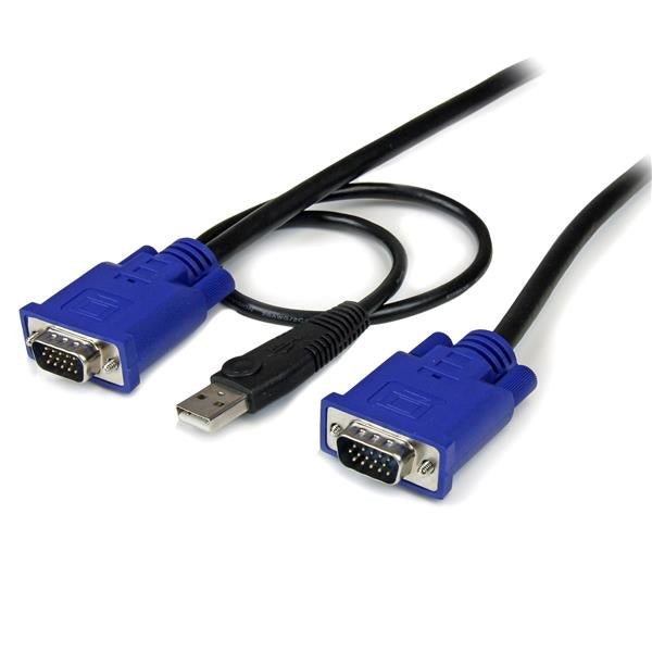 STARTECH CONSIG CABLE KVM 1.8M ULTRA DELGADO CABL 2EN1 VGA USB HD15 MACHO A MACHO .