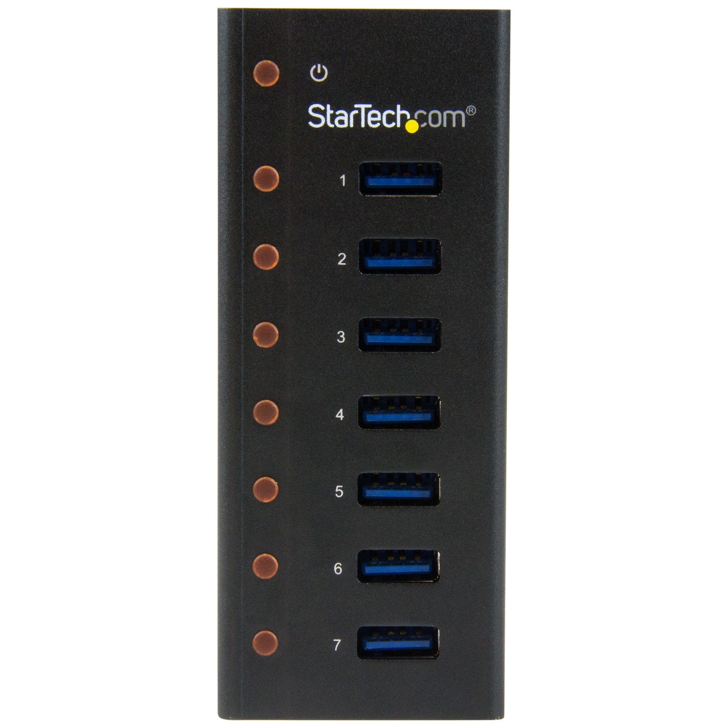 Concentrador USB 3.0 STARTECH de 7 Puertos con Gabinete de Metal - 5Gbps - Hub de Escritorio o Montaje en Pared.