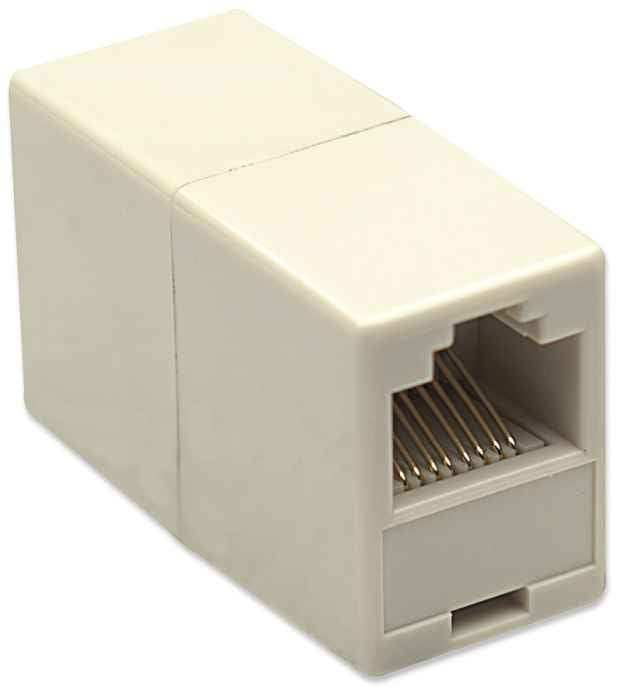 COPLE EMPALMADOR RJ45 MODULAR CPNT CAT5E EN LINEA HEMBRA A HEMBRA UTP
