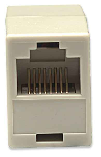 COPLE EMPALMADOR RJ45 MODULAR CPNT CAT5E EN LINEA HEMBRA A HEMBRA UTP