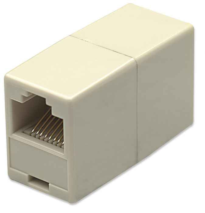 COPLE EMPALMADOR RJ45 MODULAR CPNT CAT5E EN LINEA HEMBRA A HEMBRA UTP
