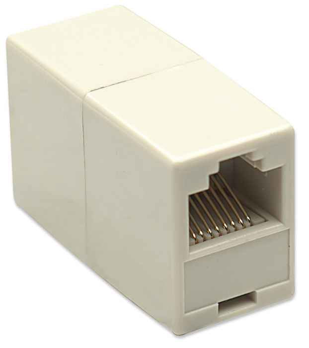 COPLE EMPALMADOR RJ45 MODULAR CPNT CAT5E EN LINEA HEMBRA A HEMBRA UTP