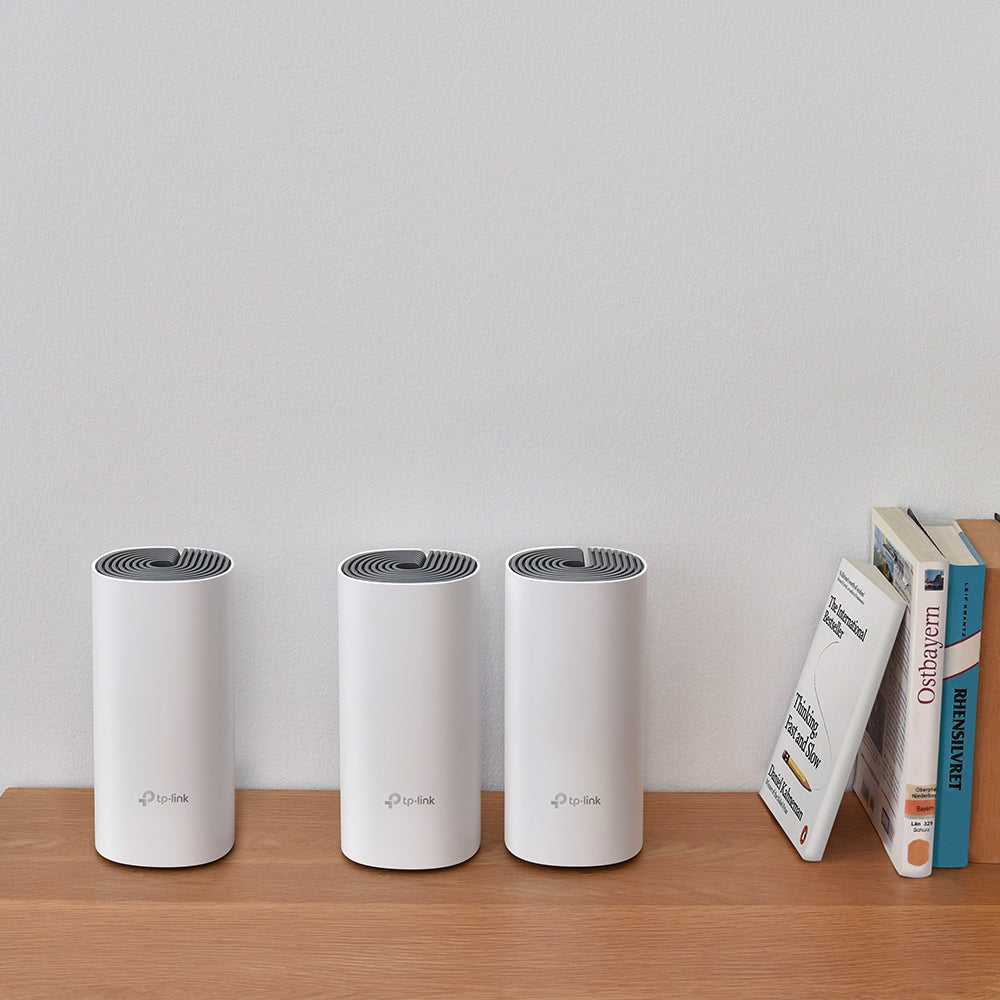 Router TP-Link con Sistema de Red Wi-Fi en Malla AC1200 Deco E4, 867Mbit/s, 2.4/5GHz, 2 Antenas Internas - 3 Piezas