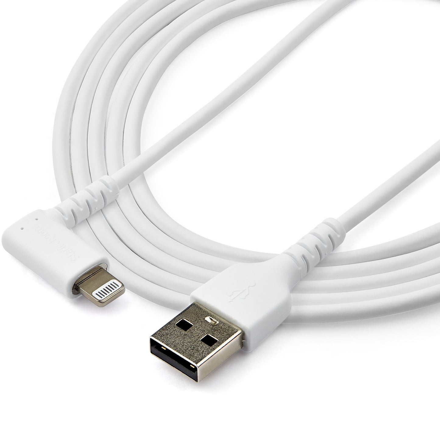 STARTECH CONSIG CABLE ACODADO USB A LIGHTNING CPNT PARA IPHONE DE 2M - MFI - BLANCO