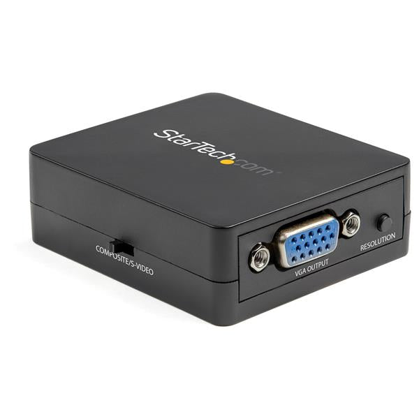 STARTECH CONSIG ADAPTADOR CONVERSOR DE VIDEO ADAP COMPUESTO / S-VIDEO A VGA - 1080P