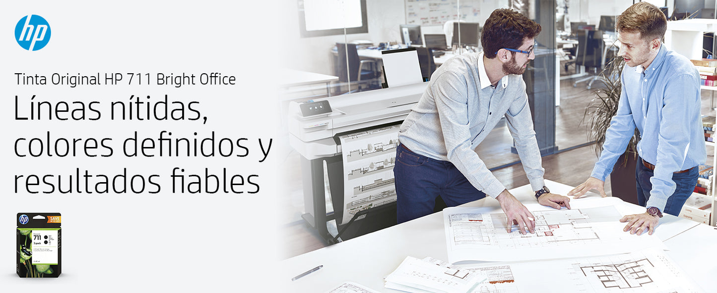 CZ136A Cartucho HP 711 Paquete Triple Amarillo Original