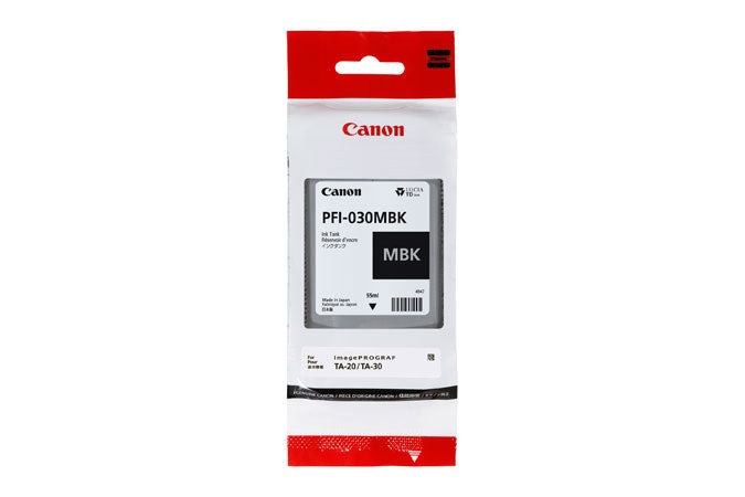 CANON CARTUCHO INKJET PFI-030 MBK INK MATTE NEGRO 55ML P TA20 TA30