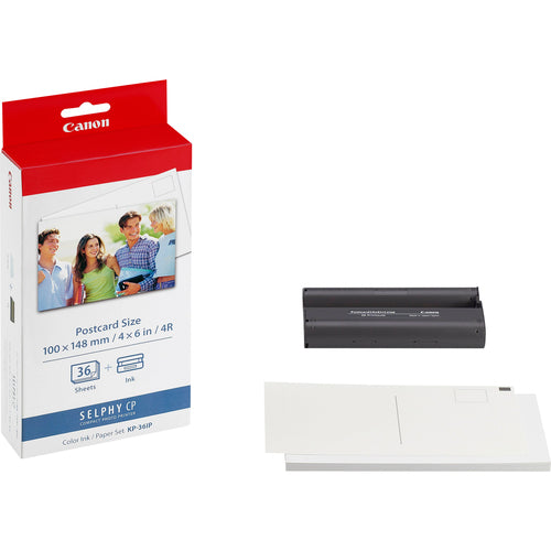 CANON KIT KP-36IP COLOR Y PAPEL 36HOJSUPL P/SELPHY CP800 CP900 CP910 CP1200