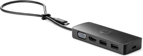 Concentrador HP USB-C G2 para viaje, Negro, 7PJ38AA