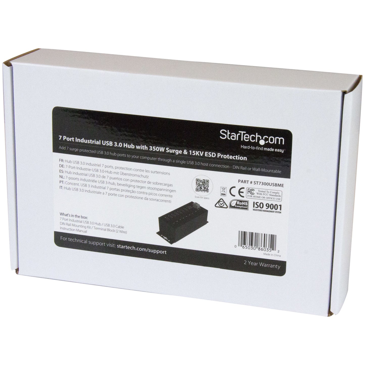 STARTECH CONSIG HUB INDUSTRIAL USB 3.0 - 7 PERP PUERTOS - ADAPTADOR DE ALIMENTACIO