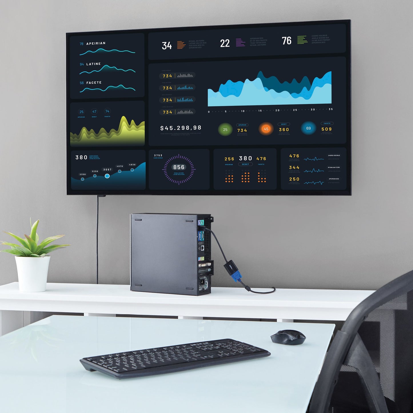 STARTECH CONSIG ADAPTADOR DISPLAYPORT A VGA ADAP 1920X1200-PAQUETE DE 5 UNIDADES
