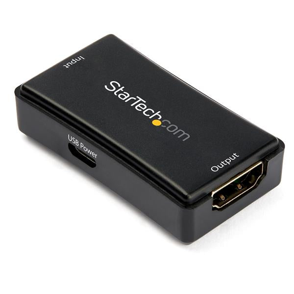 StarTech Amplificador de Señal HDM, 14 m, 4k 60Hz, Booster y Repetidor Alimentado Vía USB, Compatible con Audio 7.1