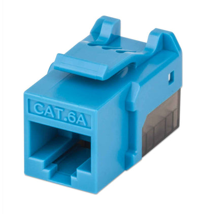 Jack de Red Intellinet 772334 Cat6a, UTP, RJ-45, Azul/Negro