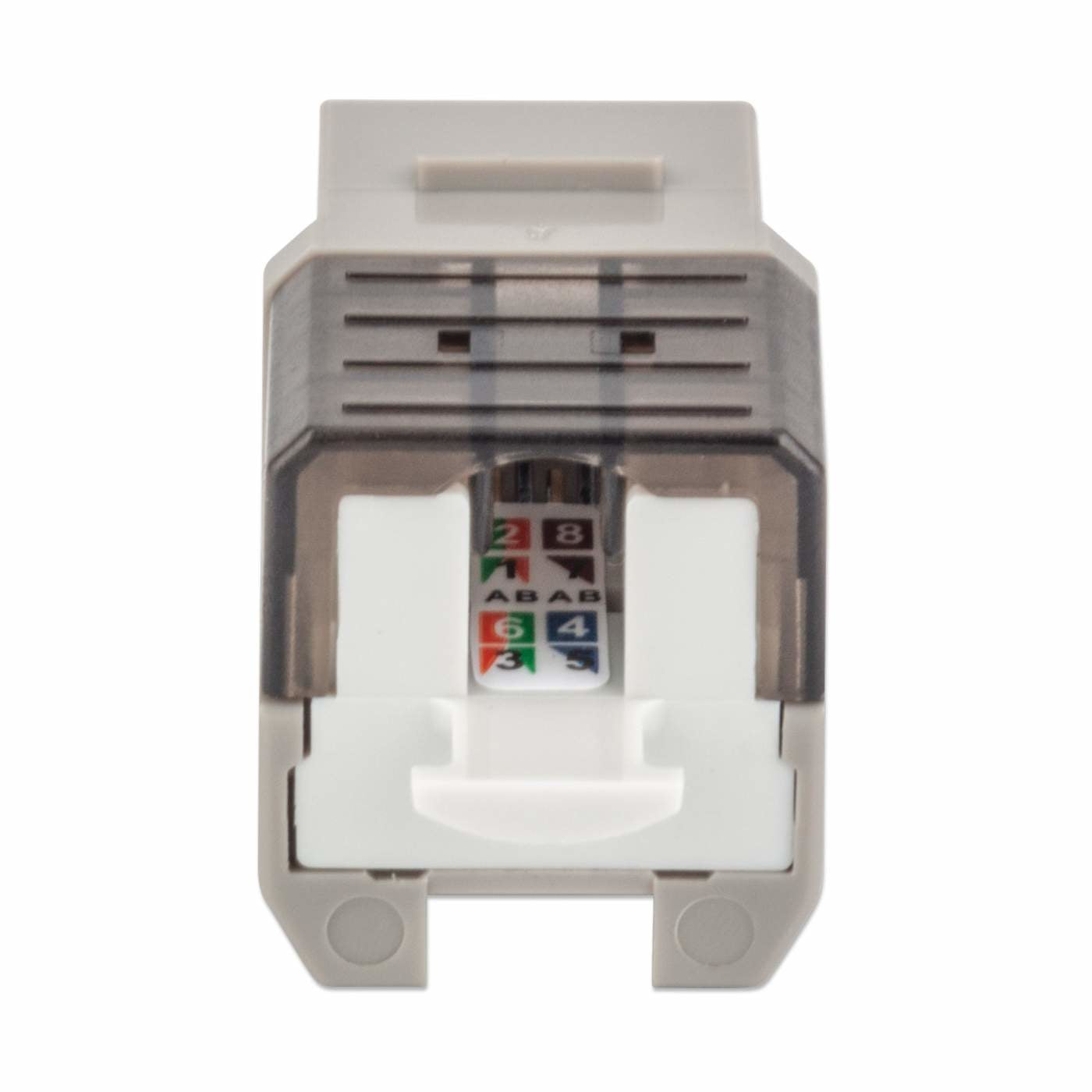 Jack de Red Intellinet 772341 Cat6a, UTP, RJ-45, Gris
