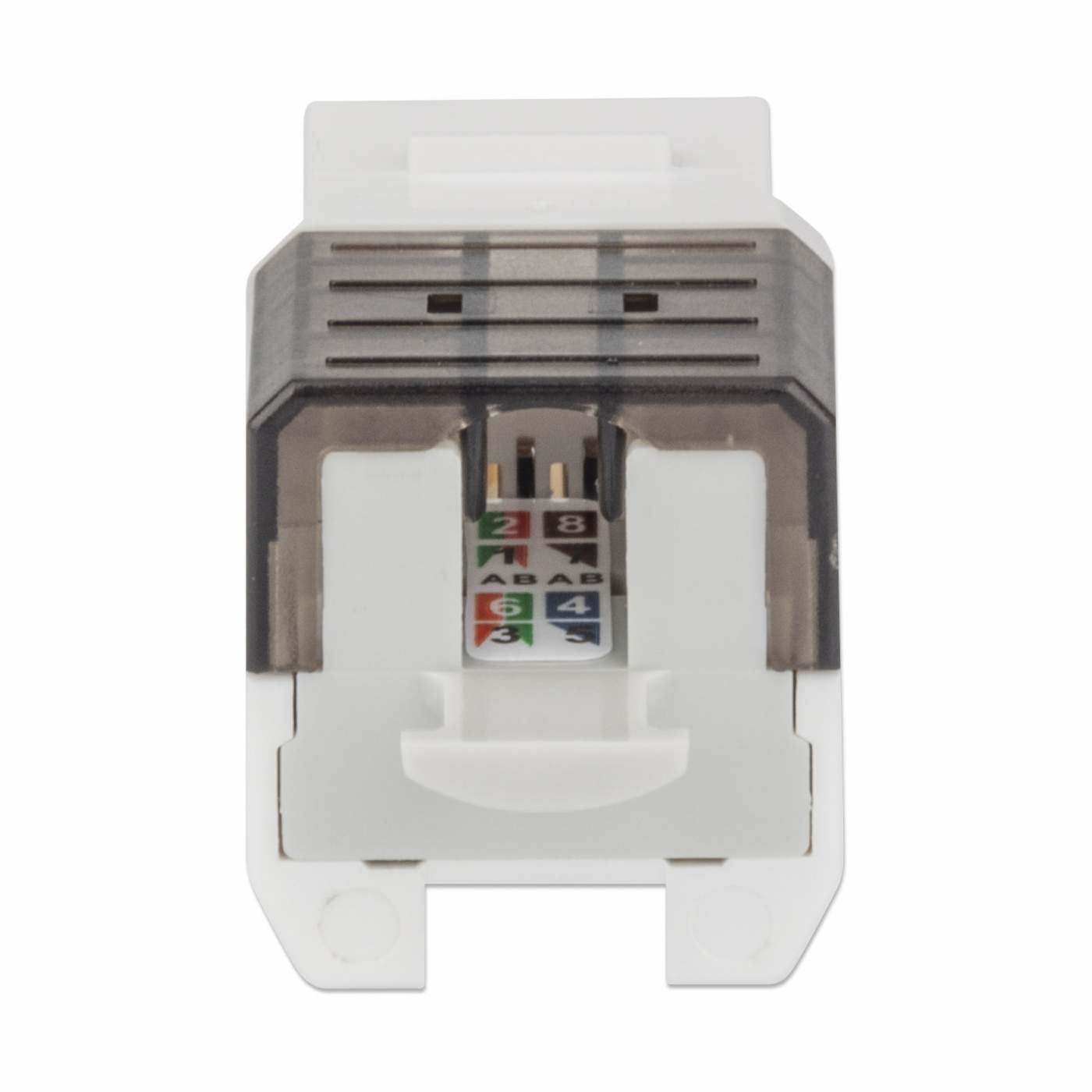 Jack de Red Intellinet 772358 Cat6a, UTP, RJ-45, Blanco/Negro
