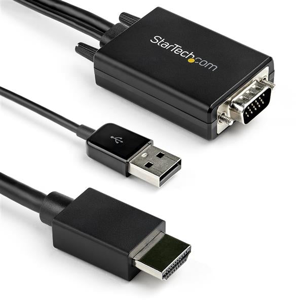 STARTECH CONSIG CABLE ADAPTADOR DE VGA A HDMI CABL DE 2M CON AUDIO VOA USB 1080P