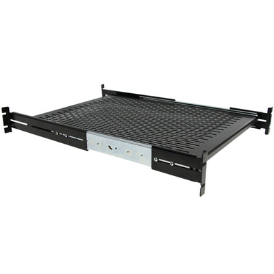 STARTECH CONSIG CHAROLA DESLIZANTE PERFORADA RACK 2U AJUSTABLE DE RACK 22.7KG .