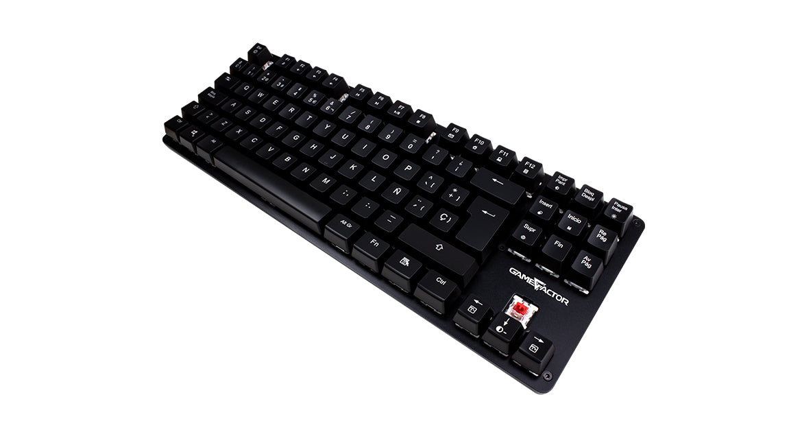 KBG500-RD Teclado Gamer Game Factor RGB, Teclado Mecánico, Switch KRED Red, Alámbrico, Negro (Español)