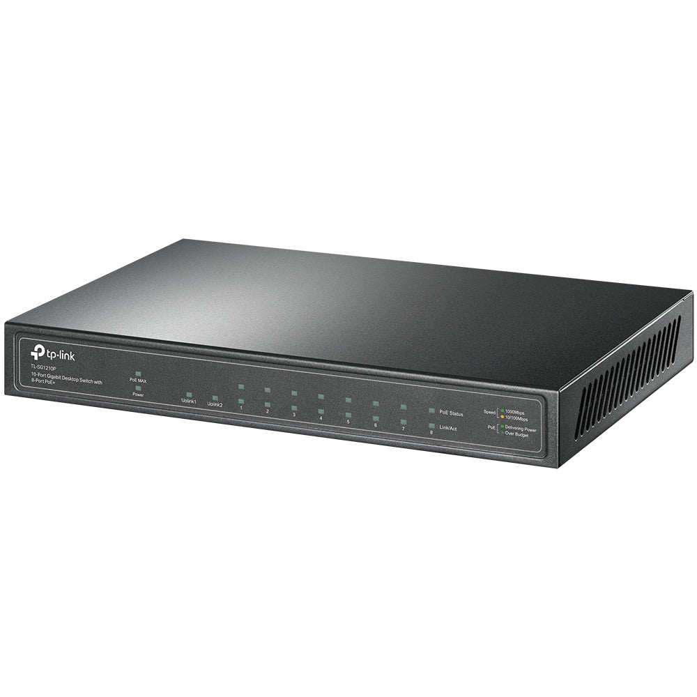 TP-LINK SWITCH DE ESCRITORIO GIGABIT PERP DE 10 PUERTOS CON POE DE 8 PUERTOS