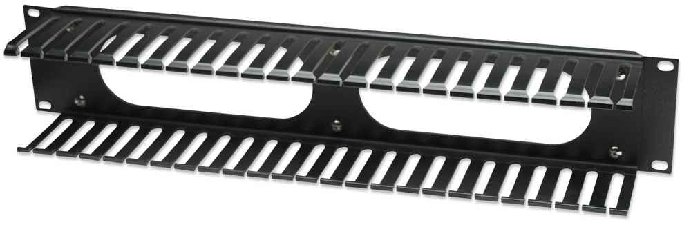IC INTRACOM ORGANIZADOR HORIZONTAL CABLES PANL RJ45 RED UTP RACK 19IN 2U PLASTICO