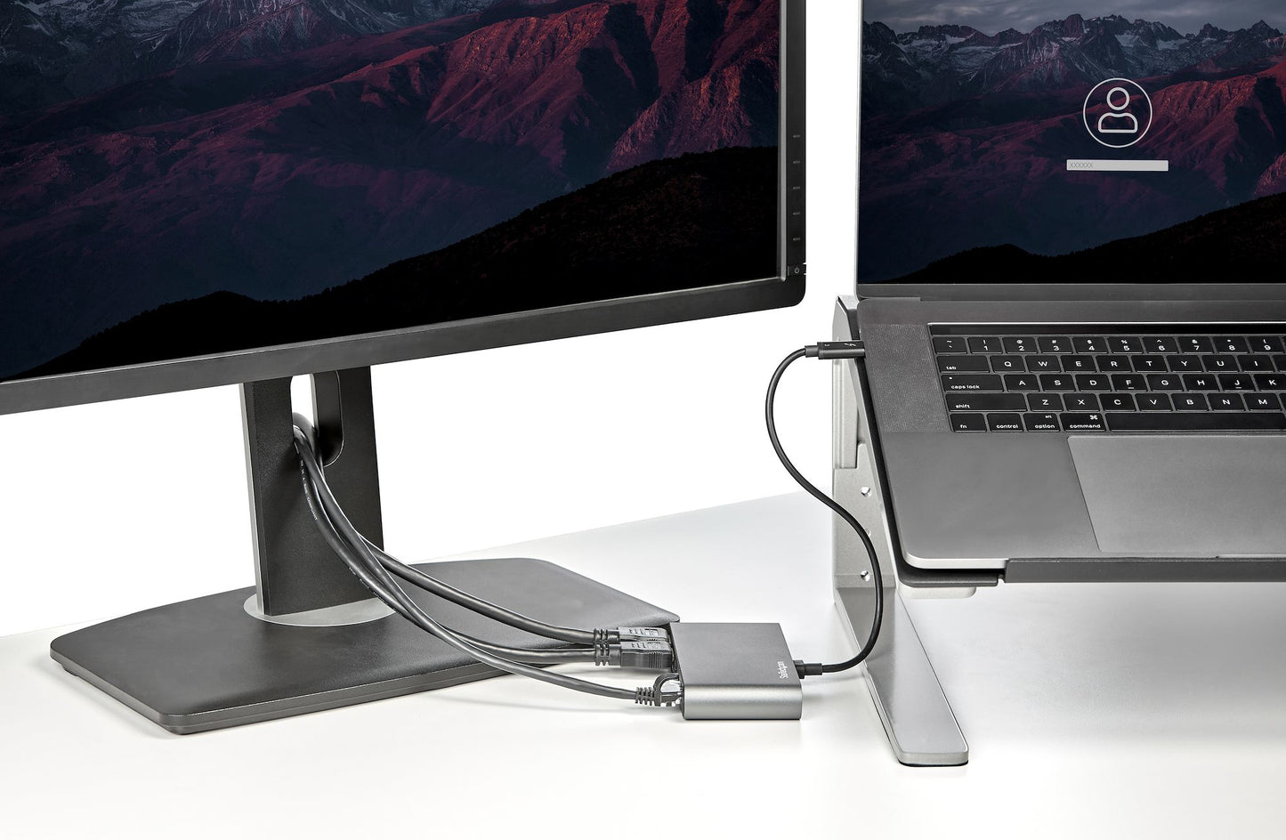 Startech.com Docking Station TB3DKM2HDL Thunderbolt 3, 1x USB 3.0, 1x USB 2.0, 1x RJ-45, 2x HDMI, Gris