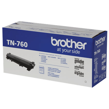 TN760 Tóner Brother Negro, 3000 Páginas