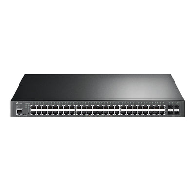Switch TP-Link Gigabit Ethernet JetStream, 48 Puertos PoE+ 10/100/1000 + 4 Puertos SFP, 104 Gbit/s, 16.000 Entradas - Gestionado