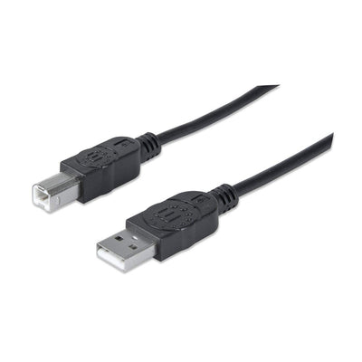 Cable de transferencia de datos USB 2.0 tipo A macho a USB 2.0 tipo B macho Manhattan