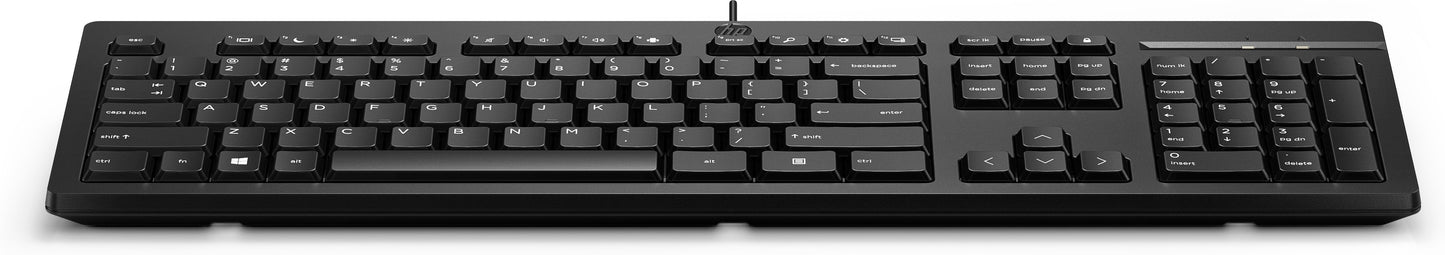 266C9AA#ABM Teclado HP 125, Alámbrico, USB, Negro (Español)