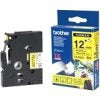 BROTHER CINTA FLEXIBLE NEGRO SOBRE RIBB AMARILLO 12MM X 8M