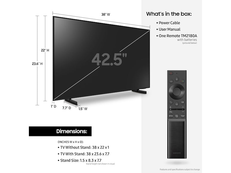SAMSUNG TV SAMSUNG 43 PLANA 4K UHD MNTR SMART TV 3 HDMI 1 USB
