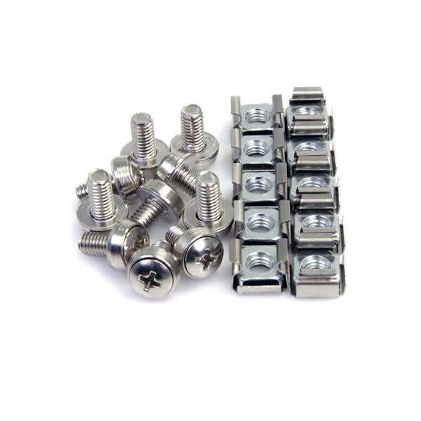 STARTECH CONSIG PAQUETE DE 100 TORNILLOS Y CPNT TUERCAS ENJAULADAS CAGE NUTS M6 .