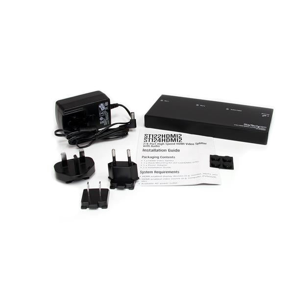 STARTECH CONSIG DIVISOR BIFURCADOR HDMI 2 CABL PUERTOS CON AMPLIFICADOR SPLITTER